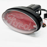 NNEMB Novelty Tow-bar / Trailer Hitch Cover-Red Oval Ford logo Brake light
