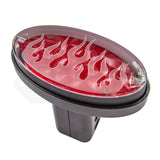NNEMB Novelty Tow-bar / Trailer Hitch Cover-Red Oval Brake light Flame job