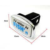 NNEMB Novelty Tow-bar / Trailer Hitch Cover-Id rather be FISHn