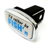 NNEMB Novelty Tow-bar / Trailer Hitch Cover-Id rather be FISHn
