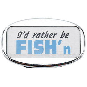 NNEMB Novelty Tow-bar / Trailer Hitch Cover-Id rather be FISHn
