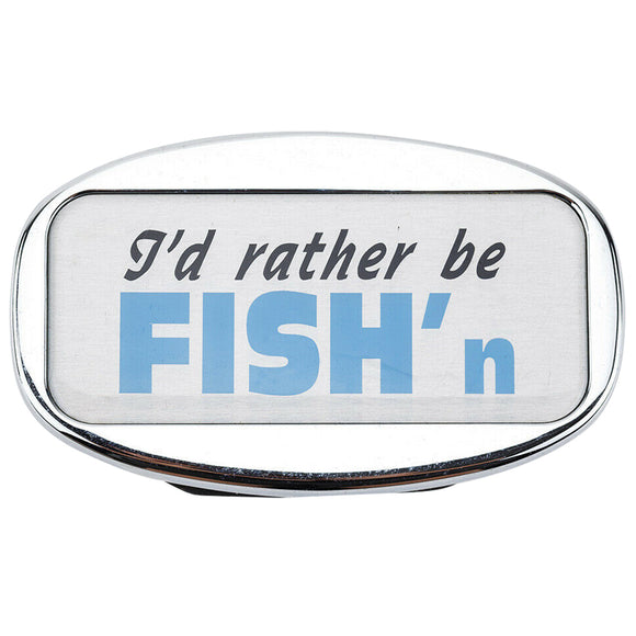 NNEMB Novelty Tow-bar / Trailer Hitch Cover-Id rather be FISHn