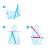 NNEDPE Children Car Booster Seat Chair Cushion Pad Purple
