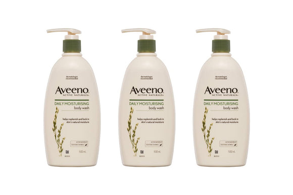 NNEKG Aveeno Daily Moisturising Body Wash 532ml Pack of 3