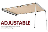 NNEDPE Wallaroo 2m x 2.5m Car Side Awning Roof Top Tent - Sand