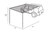 NNEDPE Wallaroo 2m x 3m Car Side Awning Roof Top Tent - Sand