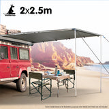 NNEDPE Wallaroo 2m x 2.5m Car Side Awning Roof Top Tent - Grey