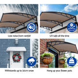 NNEDSZ Window Door Awning Door Canopy Outdoor Patio Cover Shade 1.5mx2m DIY BR