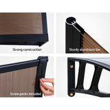 NNEDSZ Window Door Awning Door Canopy Outdoor Patio Cover Shade 1.5mx2m DIY BR