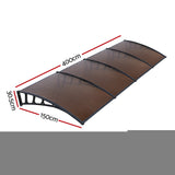 NNEDSZ Window Door Awning Door Canopy Outdoor Patio Cover Shade 1.5mx4m DIY BR