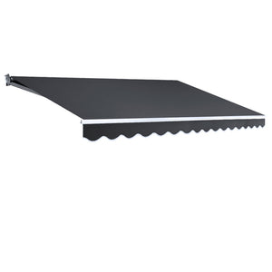 NNEDSZ 4.5M x 3M Outdoor Folding Arm Awning - Grey