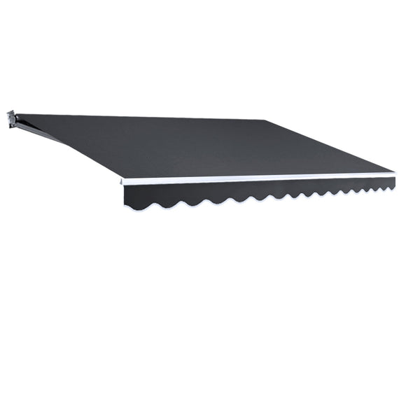 NNEDSZ 4.5M x 3M Outdoor Folding Arm Awning - Grey