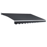 NNEDSZ 4.5M x 3M Outdoor Folding Arm Awning - Grey