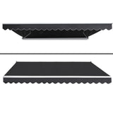 NNEDSZ 4.5M x 3M Outdoor Folding Arm Awning - Grey