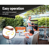NNEDSZ 4.5M x 3M Outdoor Folding Arm Awning - Grey