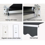 NNEDSZ 2.5x2m Folding Arm Awning - Grey