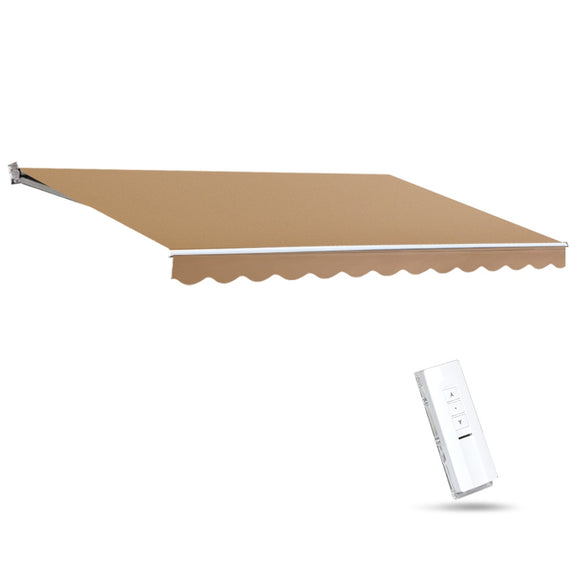 NNEDSZ Motorised 4x3m Folding Arm Awning - Beige