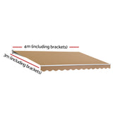 NNEDSZ Motorised 4x3m Folding Arm Awning - Beige