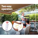 NNEDSZ Motorised 4x3m Folding Arm Awning - Beige