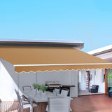 NNEDSZ Motorised 4x3m Folding Arm Awning - Beige