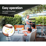 NNEDSZ Folding Arm Awning Outdoor Awning Retractable Canopy 3Mx2.5M Grey