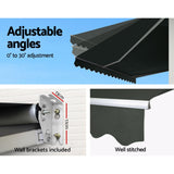 NNEDSZ Folding Arm Awning Outdoor Awning Retractable Canopy 3Mx2.5M Grey