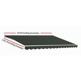 NNEDSZ Folding Arm Awning Outdoor Awning Canopy Retractable 5Mx2.5M Grey