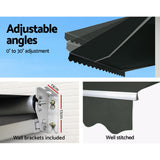 NNEDSZ Folding Arm Awning Outdoor Awning Canopy Retractable 5Mx2.5M Grey