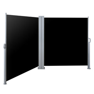 NNEDSZ Side Awning Outdoor Blinds Sun Shade Retractable Screen 2X6M BK