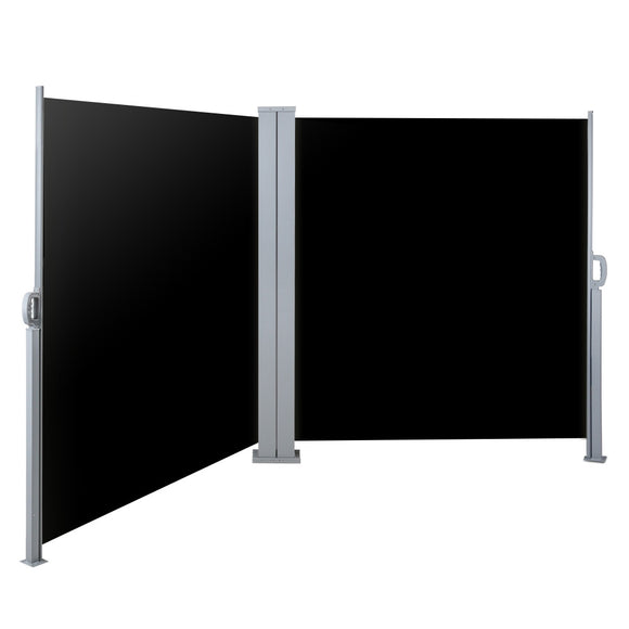 NNEDSZ Side Awning Outdoor Blinds Sun Shade Retractable Screen 2X6M BK