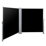 NNEDSZ Side Awning Outdoor Blinds Sun Shade Retractable Screen 2X6M BK