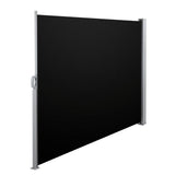 NNEDSZ Side Awning Outdoor Blinds Sun Shade Retractable Screen 1.8X3M BK