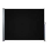 NNEDSZ Side Awning Outdoor Blinds Sun Shade Retractable Screen 1.8X3M BK