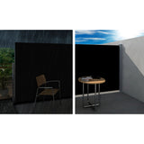 NNEDSZ Side Awning Outdoor Blinds Sun Shade Retractable Screen 1.8X3M BK