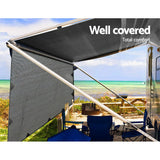 NNEDSZ 3.4M Privacy Screens 1.95m Roll Out Awning End Wall Side Sun Shade