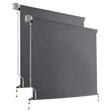 NNEDSZ of 2 Instahut Outdoor Blinds Roll Down Awning Straight Drop Patio 1.8X2.5M