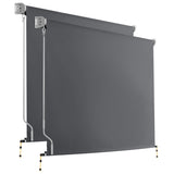 NNEDSZ of 2 Instahut Outdoor Blinds Roll Down Awning Straight Drop Patio 2.1X2.5M