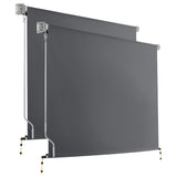 NNEDSZ of 2 Instahut Outdoor Blinds Roll Down Awning Straight Drop Patio 2.4X2.5M