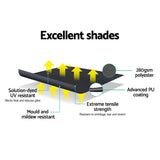 NNEDSZ of 2 Instahut Fixed Pivot Arm Window Awning Patio Outdoor Blinds 2.1X2.1M