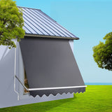 NNEDSZ  1.8m x 2.1m Retractable Fixed Pivot Arm Awning - Grey