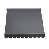 NNEDSZ 2.4m x 2.1m Retractable Fixed Pivot Arm Awning - Grey