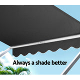 NNEDSZ of 2 Instahut Fixed Pivot Arm Window Awning Outdoor Blinds 2.4X2.1M