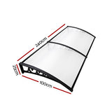 NNEDSZ 1X2.4M Window Door Awning Canopy Rain Cover Sun Shield