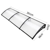 NNEDSZ DIY Window Door Awning Shade 1 x 3m - Transparent