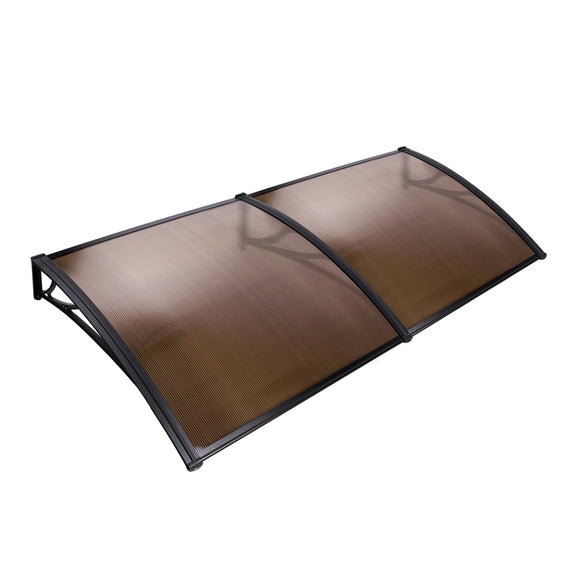 NNEDSZ Window Door Awning Door Canopy Patio UV Sun Shield BROWN 1mx2m DIY