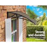 NNEDSZ Window Door Awning Door Canopy Patio UV Sun Shield BROWN 1mx2m DIY