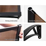 NNEDSZ Window Door Awning Door Canopy Patio UV Sun Shield BROWN 1mx2m DIY