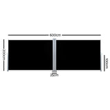 NNEDSZ 2X6M Retractable Side Awning Garden Patio Shade Screen Panel Black