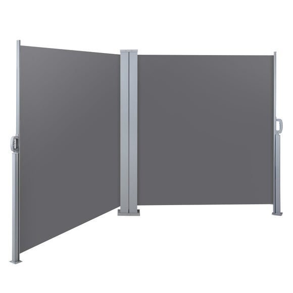 NNEDSZ 2X6M Retractable Side Awning Garden Patio Shade Screen Panel Grey