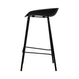 NNEDSZ Set of 4 Metal Bar Stools - Black